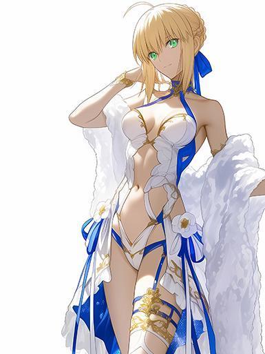 【海外代購】巴洛克 《白衣saber》阿爾托莉雅·潘德拉貢亞瑟王裝飾畫冰箱貼 