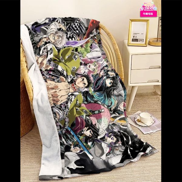 【海外代購】阿喵畫社 鬼滅之刃水墨風九柱合集 8k超大超清裝飾畫 滑鼠墊 午睡毛毯 床頭地墊  冰箱貼 