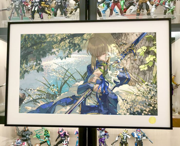 【海外代購】星空《湖畔吾王》阿爾托莉雅Saber劍之騎士亞瑟王 fate二次元裝飾畫 