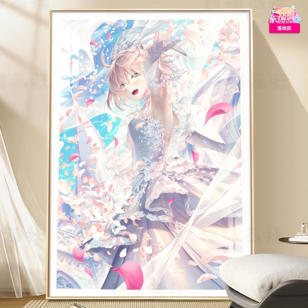 【海外代購】阿喵畫社 花海 婚紗沖田總司 fate新品8k主題高清裝飾畫 午睡毛毯 床頭地墊 冰箱貼 