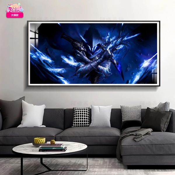 【海外代購】阿喵畫社 無畏契約 幽影 8k主題高清裝飾畫 發光滑鼠墊  床頭地墊 