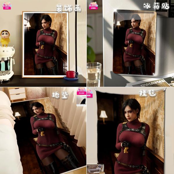 【海外代購】阿喵畫社 站姿 艾達王 8k主題高清裝飾畫 午睡毛毯 牆面掛毯 床頭地墊 冰箱貼 