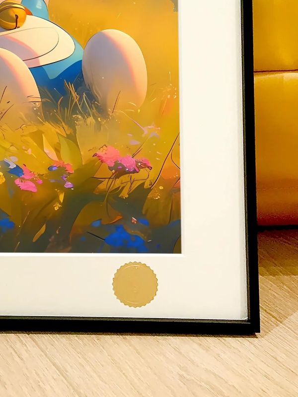 【海外代購】星空《草坪哆啦A夢》哆啦A夢大雄靜香裝飾畫 