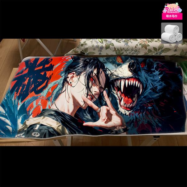 【海外代購】阿喵畫社 鏈鋸人 惡魔獵人 早川秋 8k主題高清裝飾畫 發光滑鼠墊 書桌墊 吸水毛巾 床頭地墊 冰箱貼 