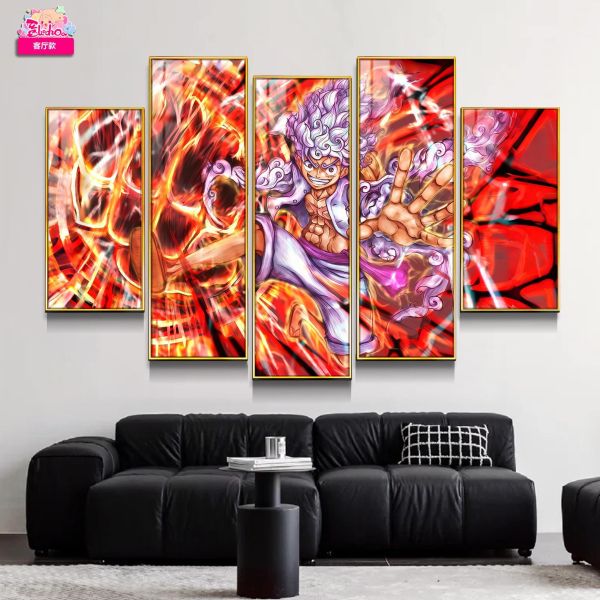 【海外代購】阿喵畫社 五檔 太陽神尼卡路飛爆炸巨拳 海賊王新品異形套組裝飾畫 床頭地墊 發光滑鼠墊 冰箱貼 
