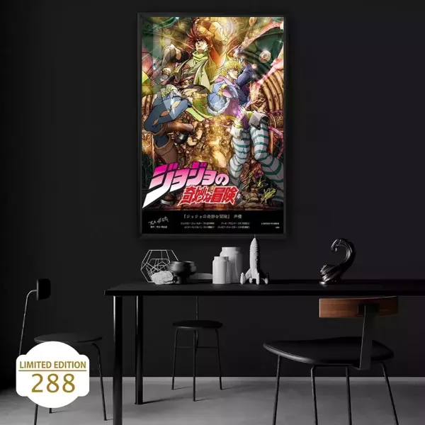 【海外代購】千鳥社《JOJO的奇妙冒險：戰鬥潮流》喬瑟夫喬斯達西撒簽名裝飾畫 