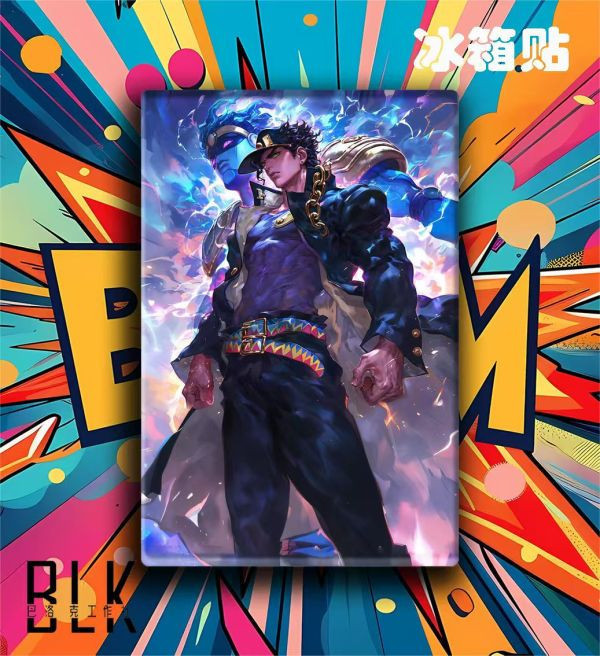 【海外代購】巴洛克 承太郎白金之星JOJO的奇妙冒險裝飾畫/冰箱貼 