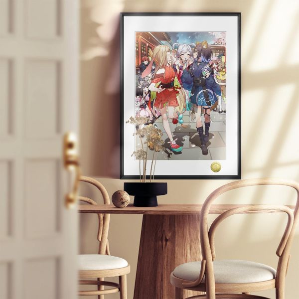 【海外代購】皇呱 《夜遊「月讀」》超時空輝夜姬！輝夜彩葉八千代全員夜遊「月讀」週邊裝飾畫 午睡毯 地毯 