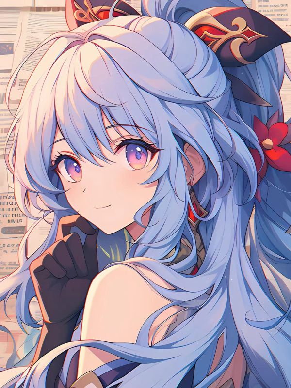 【海外代購】星空 甘雨 原神王小美半仙之人循循守月苦雪裝飾畫 
