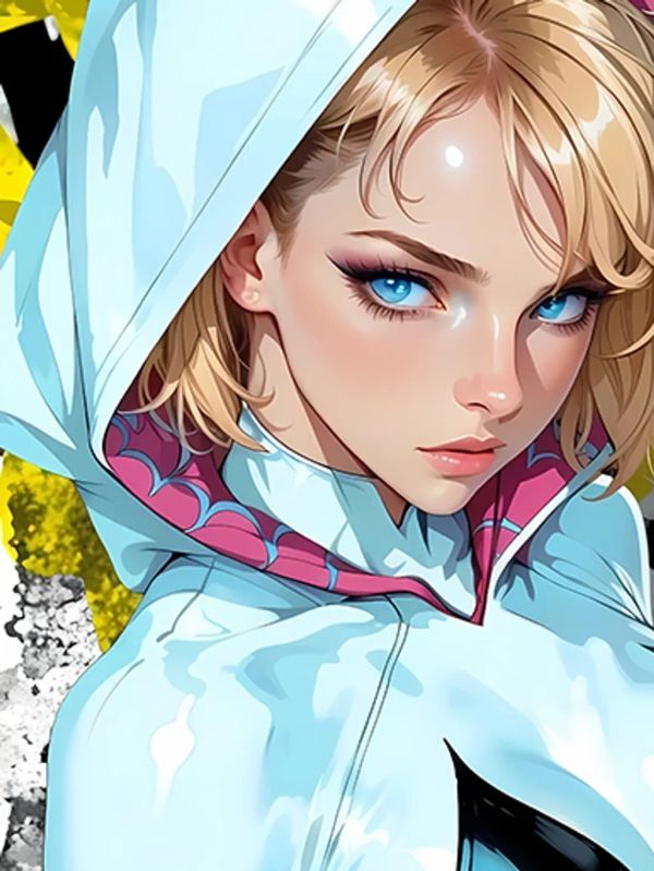 【海外代購】巴洛克《蜘蛛俠格溫》漫威復仇者聯盟動漫裝飾畫冰箱貼 