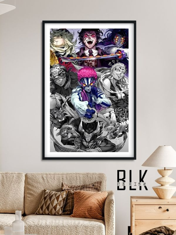 【海外代購】巴洛克 《上弦》鬼滅之刃無限城篇裝飾畫冰箱貼