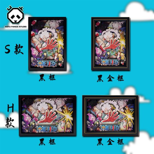 【海外代購】凹凸 PANDA 海賊王OP蛋頭島草帽團手工紙藝立體畫 