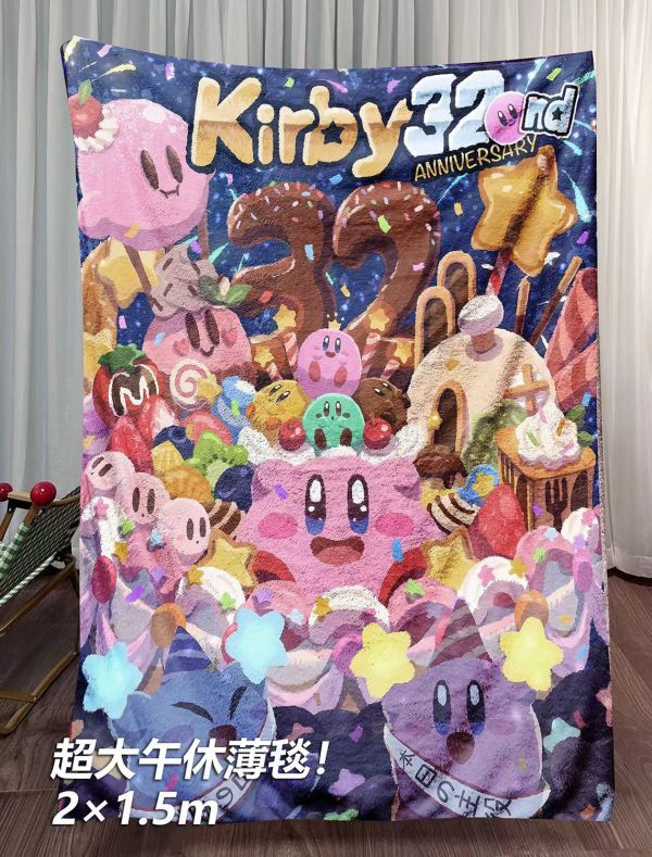 【海外代購】千鳥社 星之卡比32週年全家福Kirby午睡毯地毯裝飾畫 