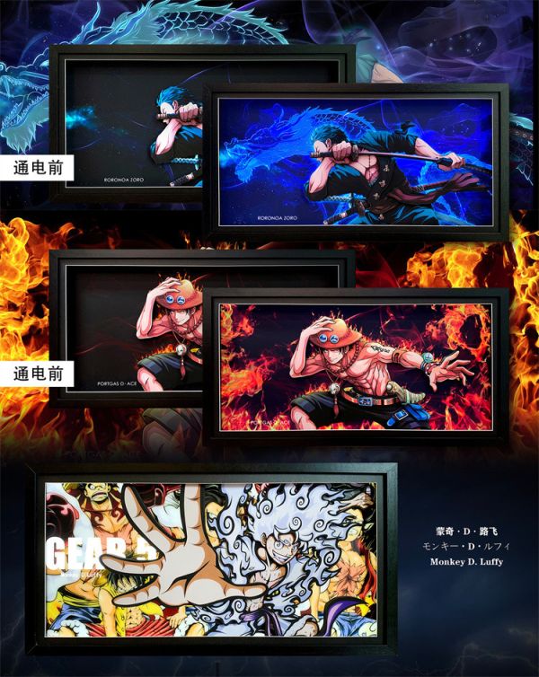 【海外代購】神秘畫廊 光導變換 五檔路飛 3D紙藝立體畫01 