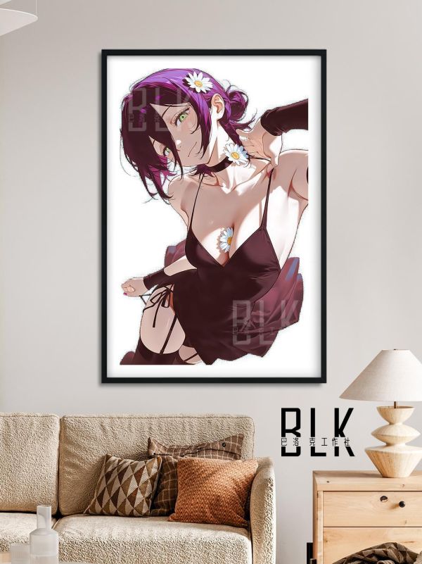 【海外代購】巴洛克 《黑裙蕾塞》Chainsaw Man鏈鋸人蕾塞篇reze電次帕瓦瑪奇瑪裝飾畫冰箱貼 