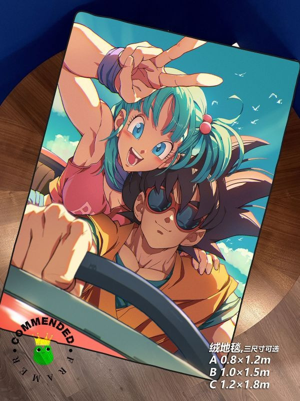 【海外代購】皇呱《悟空布爾瑪兜風》龍珠賽亞人裝飾畫 午睡毯 地毯 