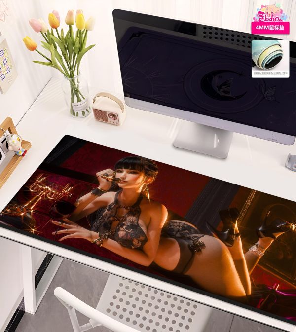 【海外代購】阿喵畫社 酒紅綺夢 伊芙 8k主題高清裝飾畫 床頭地墊 滑鼠墊 冰箱貼 