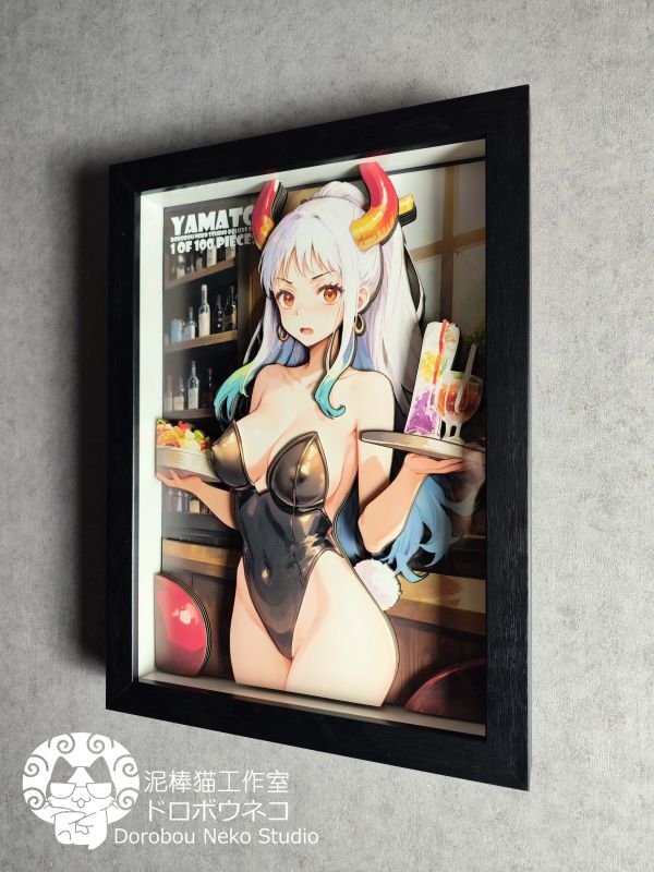 【海外代購】【46*34CM】泥棒貓 海賊王 Bar女郎 立體畫 
