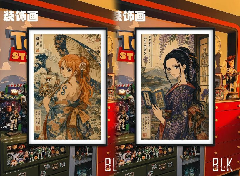 【海外代購】巴洛克 《和服羅賓》海賊王裝飾畫冰箱貼 