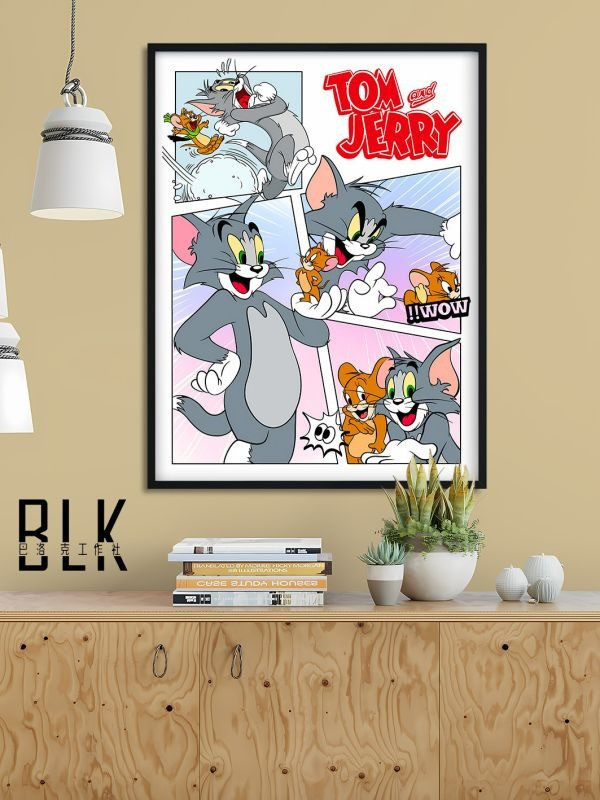 【海外代購】巴洛克 貓和老鼠Tom and Jerry湯姆傑瑞動漫裝飾畫 