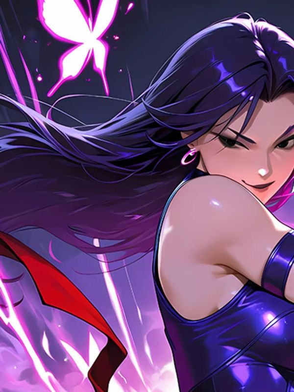 【海外代購】巴洛克《靈蝶》靈蝶Psylocke貝琪·布拉多克漫威裝飾畫冰箱貼 