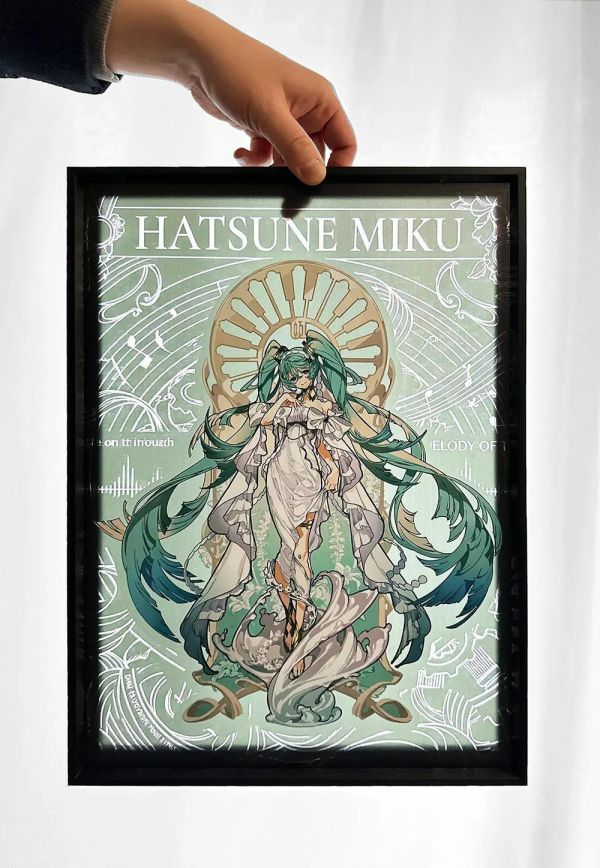 【海外代購】千鳥社《繆斯初音》初音未來繆斯女神透光裝飾畫 