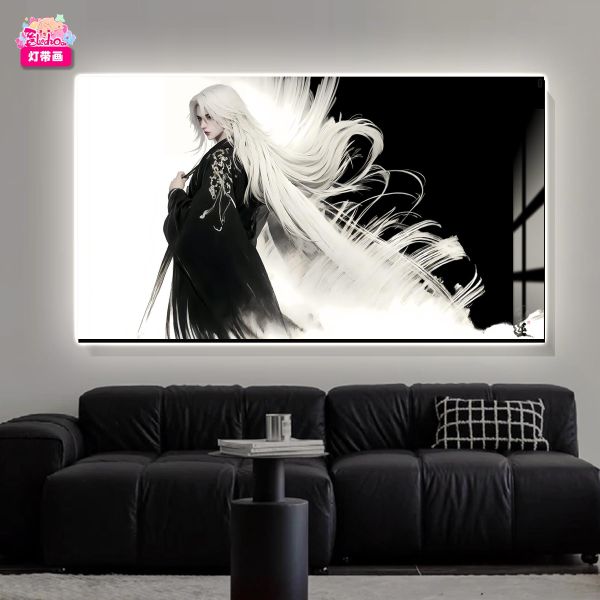 【海外代購】阿喵畫社 墨染 王林 主題裝飾氛圍感發光燈帶裝飾畫 發光滑鼠墊 書桌墊 午睡毛毯 床頭地墊 冰箱貼 