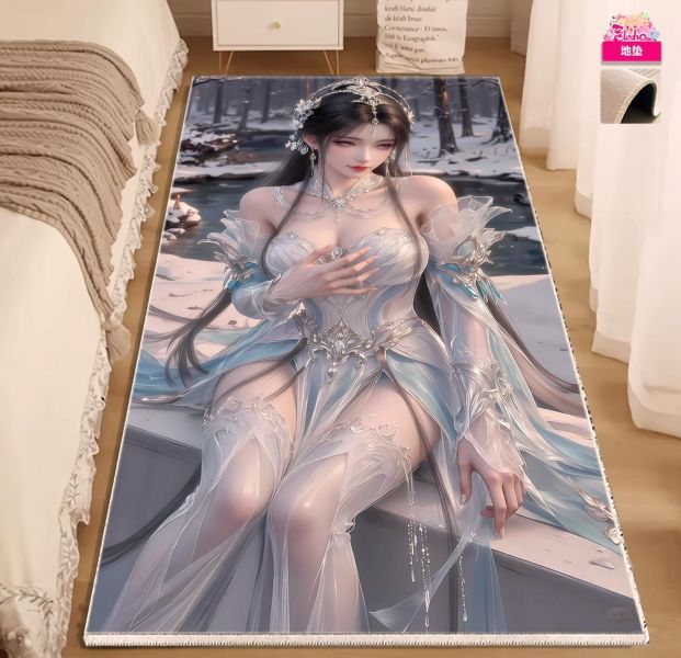 【海外代購】阿喵畫社 國色天香 清漪-大豎款 新品8K主題超清裝飾畫 地墊 冰箱貼 