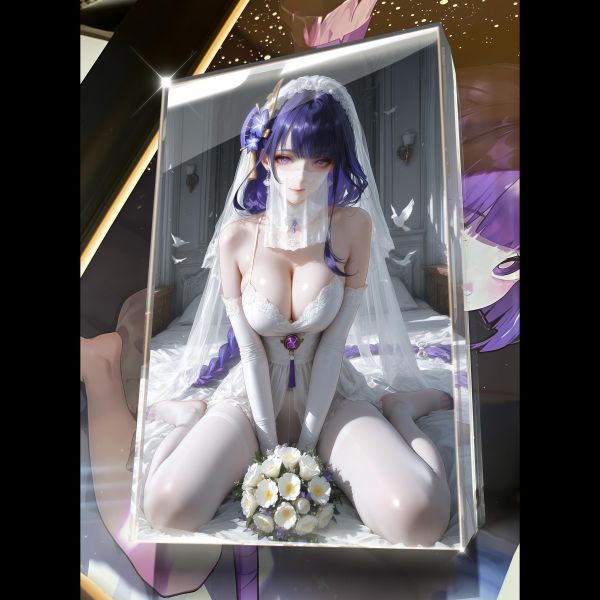 【海外代購】阿喵畫社 第八十七彈動畫卡磚原神婚紗系列 壓克力加厚紀念收藏磚卡磚 