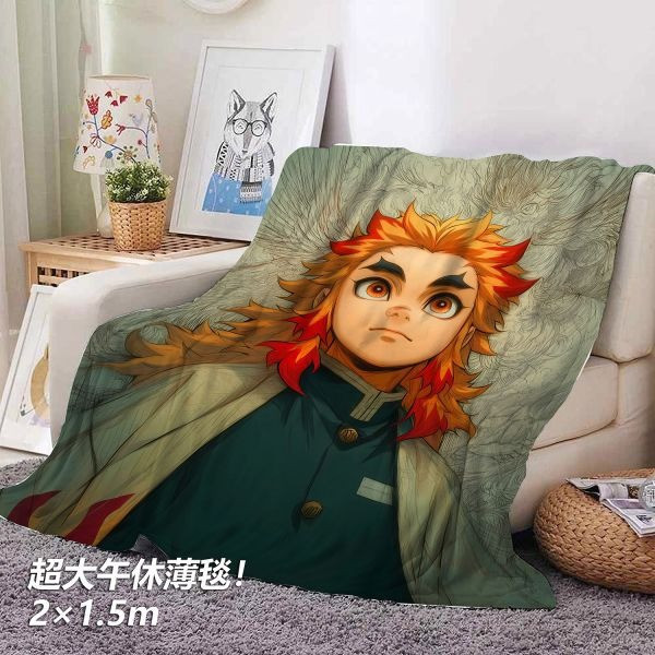 【海外代購】千鳥社《炎之少年：煉獄杏壽郎》炎柱鬼滅之刃九柱午睡毯地毯裝飾畫 午睡毯  地毯 