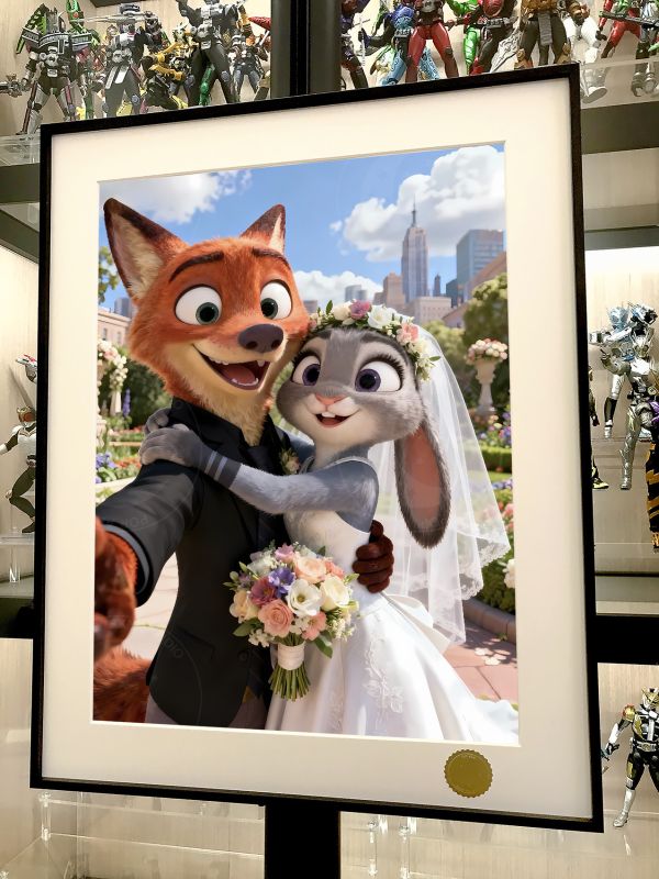 【海外代購】星空 《動物城婚禮》瘋狂動物城2Zootopia朱迪尼克動物方城市動漫裝飾畫 