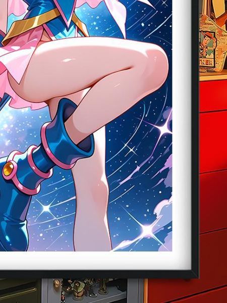 【海外代購】巴洛克 《宇宙魔導女孩》遊戲王阿圖姆三幻神黑魔導青眼白龍裝飾畫冰箱貼 