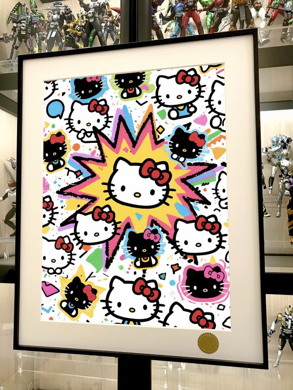【海外代購】星空 《塗鴉kitty貓》hello kitty 凱蒂貓動畫二次元裝飾畫 