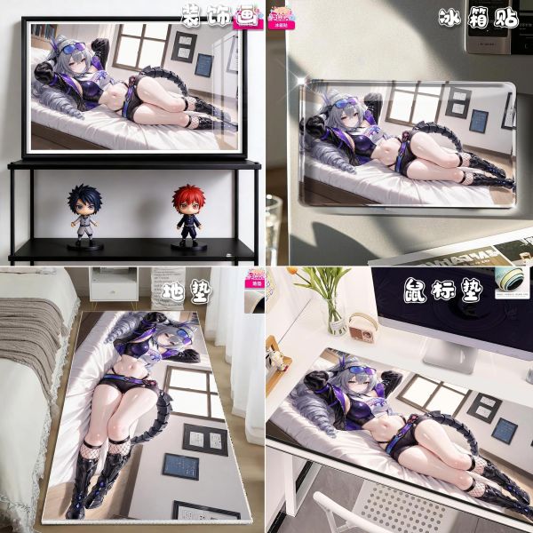 【海外代購】阿喵畫社 迎辰 銀狼 星鐵新品12k主題超清裝飾畫 滑鼠墊  床頭地墊 冰箱貼 