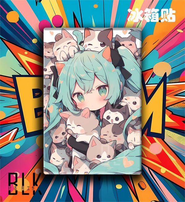 【海外代購】巴洛克《Q版初音》初音未來歌姬miku公主殿下動漫裝潢冰箱貼 