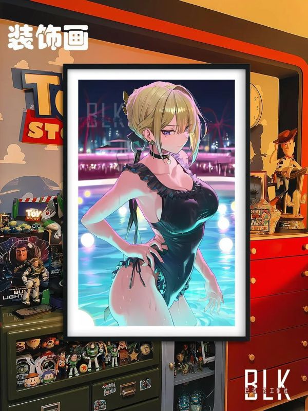 【海外代購】巴洛克 《泳池伊芙琳》絕區零Evelyn裝飾畫 