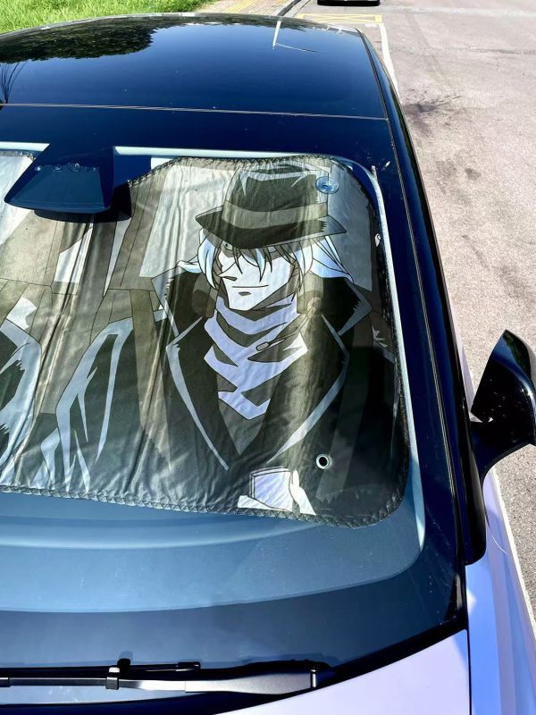 【海外代購】千鳥社 《汽車前擋遮陽—琴酒》 名偵探柯南黑衣組織琴酒二次元汽車遮陽防曬 