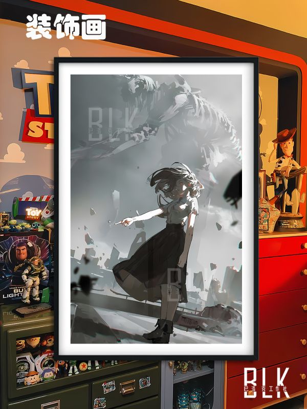 【海外代購】巴洛克 《三鷹朝》夜戰爭惡魔鏈鋸人瑪奇瑪電次早川秋動漫裝飾畫冰箱貼 