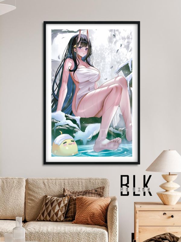 【海外代購】巴洛克 《能代》碧藍航線IJN Noshiro貅遊戲動畫裝飾畫冰箱貼 