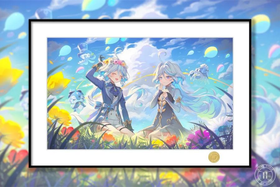 【海外代購】H2 《原神水神》芙寧娜芙卡洛斯裝飾畫 