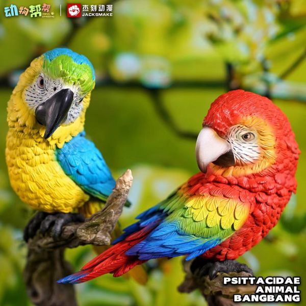 【海外代購】傑刻動漫 動物幫 啥鳥系列 第二彈物種 藍色黃金剛鸚鵡 緋紅金剛鸚鵡 