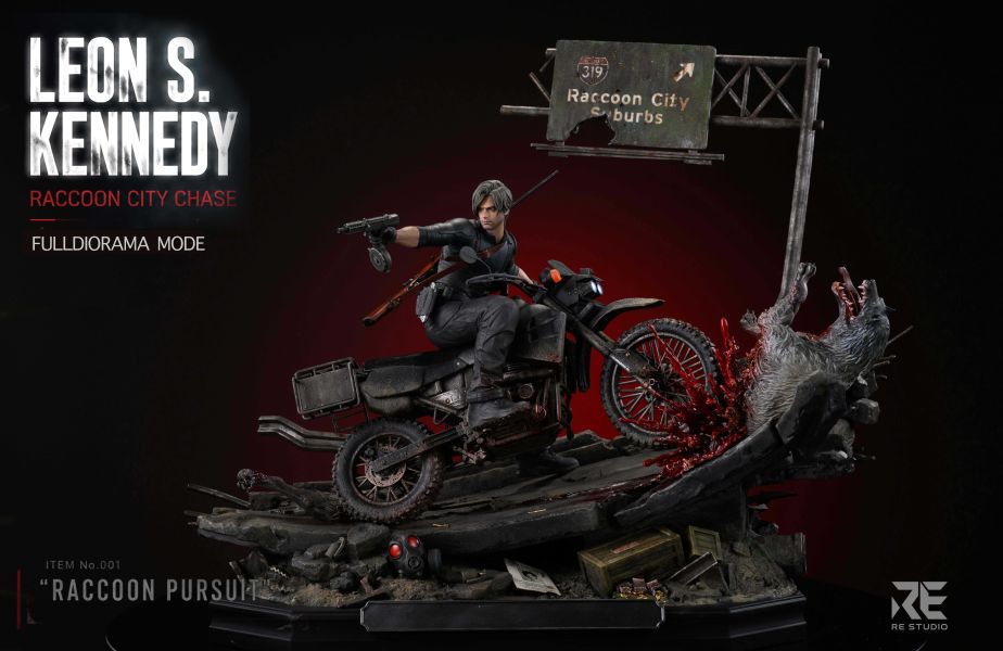 【實物預定】RE Resident Evil Requiem Leon S. Kennedy: Raccoon City Chase 里昂浣熊市追逐戰 · 高速公路末日場景雕像 
