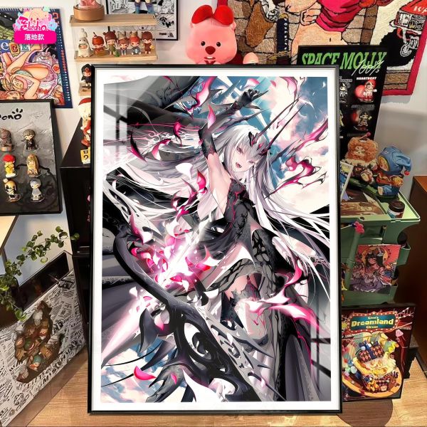 【海外代購】阿喵畫社 黑槍妖華 FGO梅柳齊娜 8k主題高清裝飾畫 午睡毛毯 床頭地墊 牆面掛毯 冰箱貼 