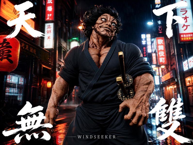 【預定】Windseeker 天下無雙，二天一流：雙頭雕（疤痕白眼臉），雙造型持刀手 