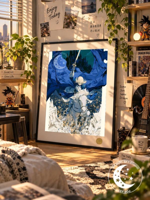 【海外代購】星空 《騎馬saber》阿爾託莉雅吾王Fate裝飾畫 