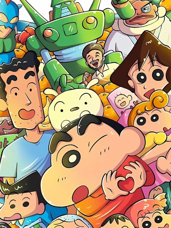 【海外代購】星空 《小新全員》蠟筆小新春日部防衛隊裝飾畫 