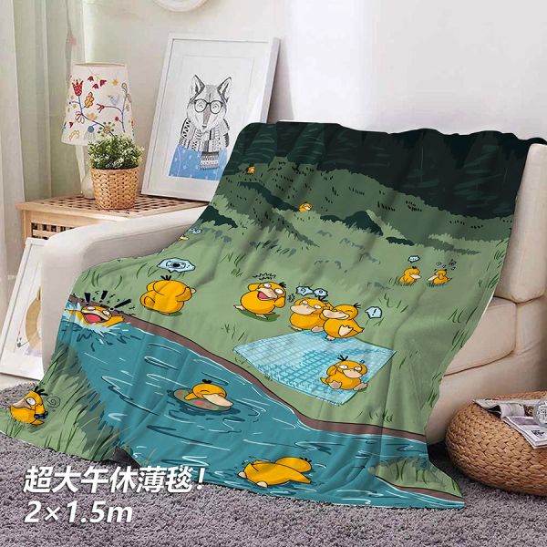 【海外代購】千鳥社《可達鴨森林》 精靈寶可夢可達鴨森林Psyduck午睡毯地毯裝飾畫 