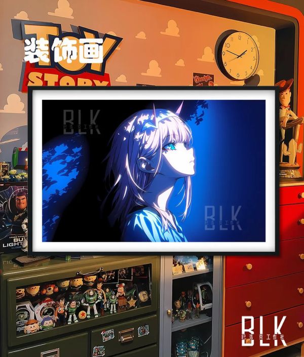 【海外代購】巴洛克 《黑夜零二》Zero Two國家隊裝飾畫冰箱貼 