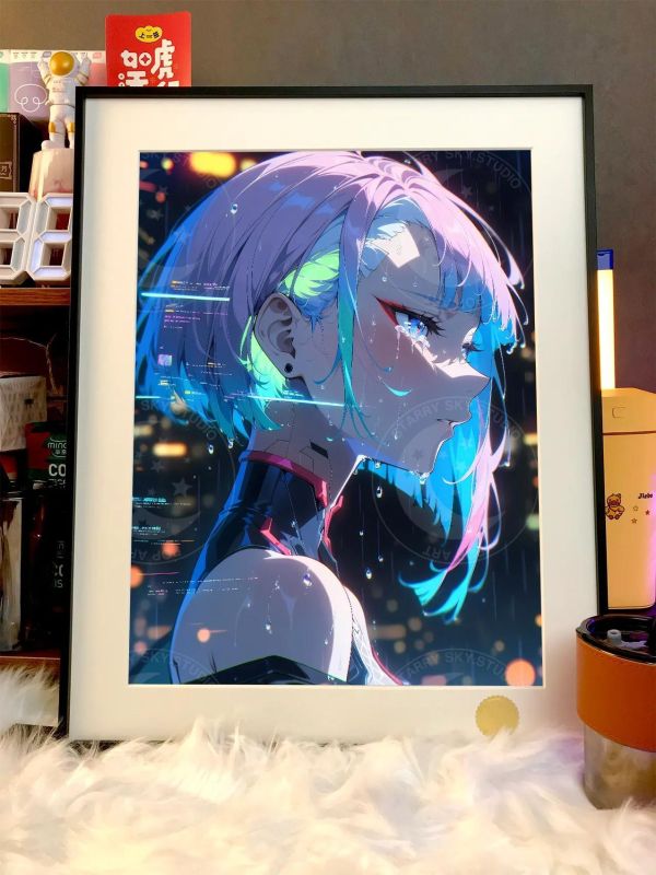【海外代購】星空 《露西之淚》賽博朋克邊緣行者裝飾畫 