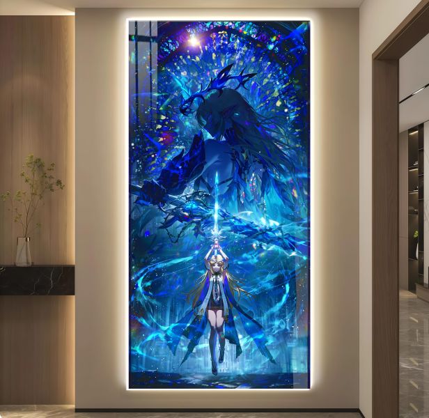 【海外代購】工阿喵畫社 鳴潮 卡提希婭覺醒 超長發光燈帶裝飾畫 